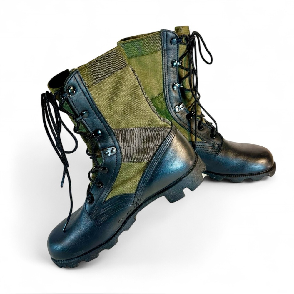 Wellco-RO SEARCH  Military tactical boots Size 7.5 R -UNISEX Green/Black leather